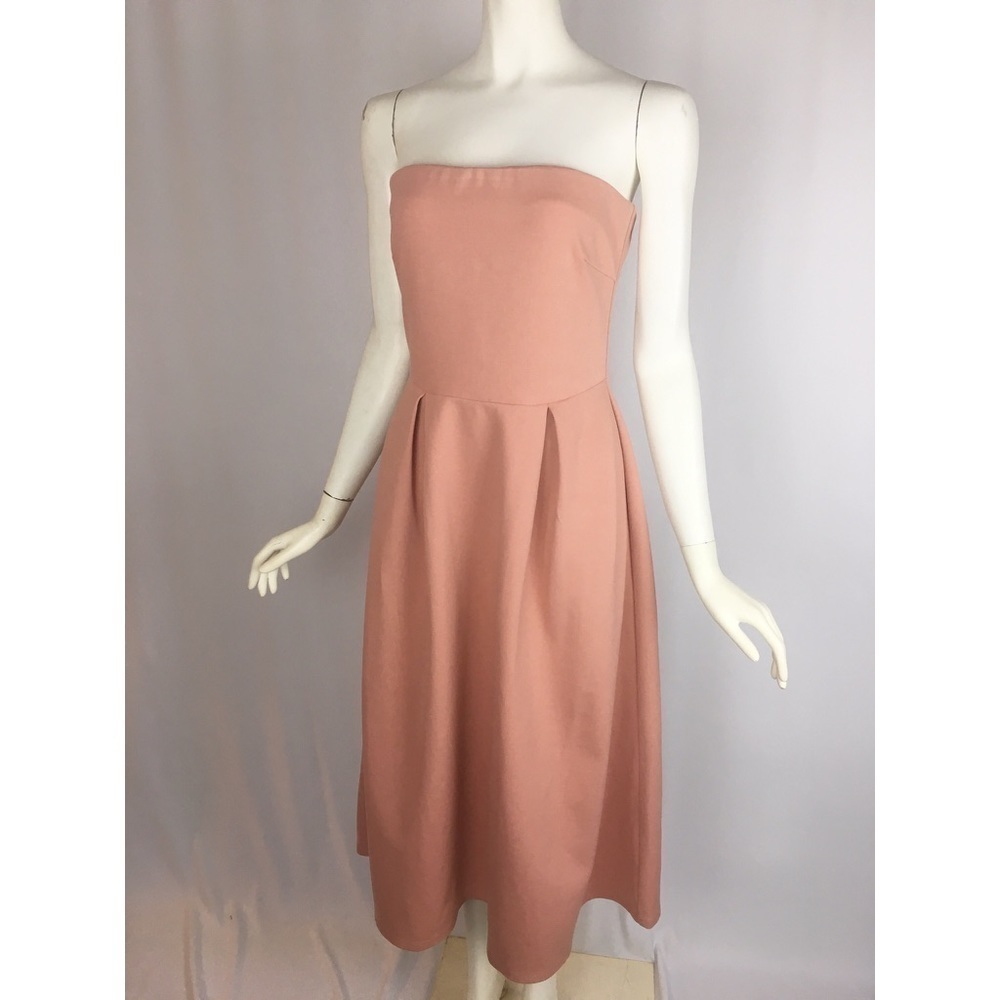 NWT Charles Henry Blush Peach Strapless Mini Dress Size Small